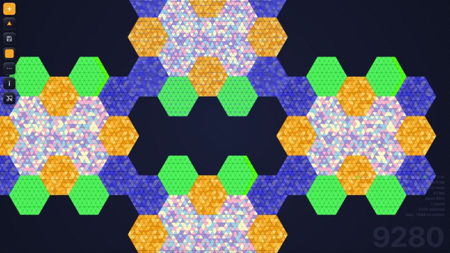 A triangle pattern zoomed out